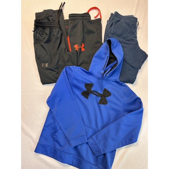 Under Armour Men’s Large Lot Of 4 Pieces Pants Hoodie Joggers - Picture 1 of 14